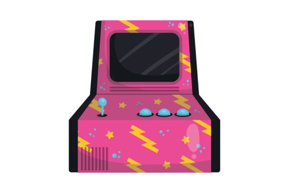 80s Arcade Game Graphics for Crafts