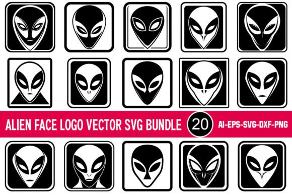 Alien Face Logo Vector SVG Bundle Review