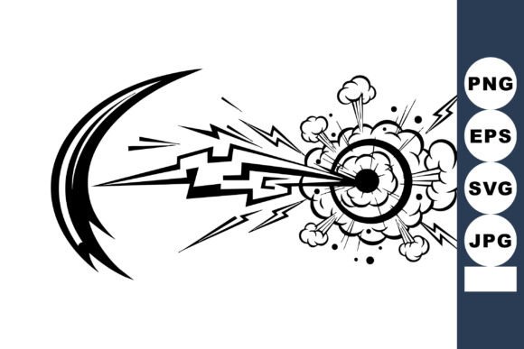 Comic Energy Beam Blast: Graphics for Crafts