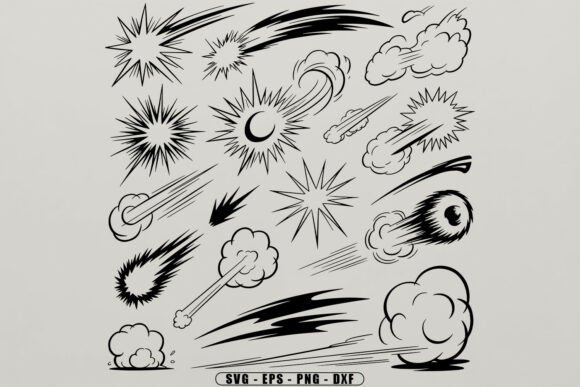 Comic Explosion Speed Lines: Graphics for Crafts