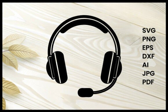 Customer Support Headset Vector: Graphics for Crafts