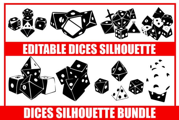 Dice Bag Silhouette Collection: Graphics for Crafts