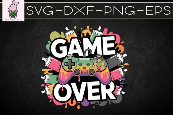 Game Over Controller SVG for Graphics and Crafts
