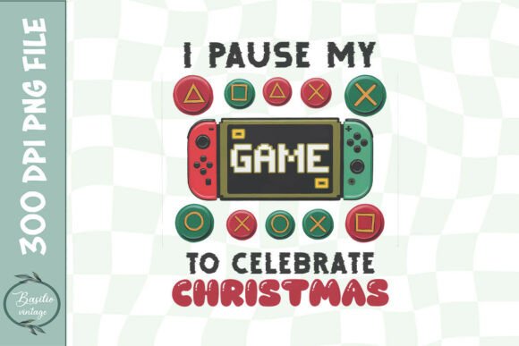 Gamer Christmas Pause: Festive Graphics for Crafts