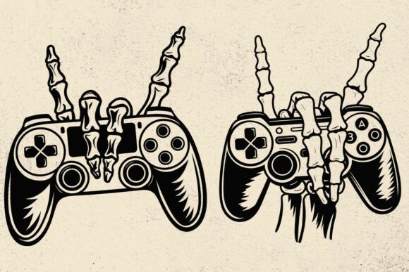 Gamer Skeleton SVG: A Designer's Take on Edgy Embroidery
