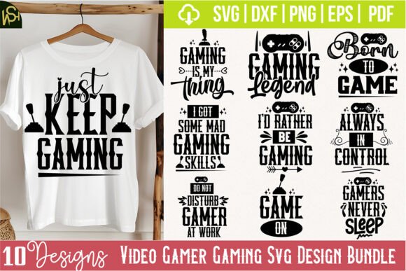 Gamer SVG Bundle for Crafts and Graphics