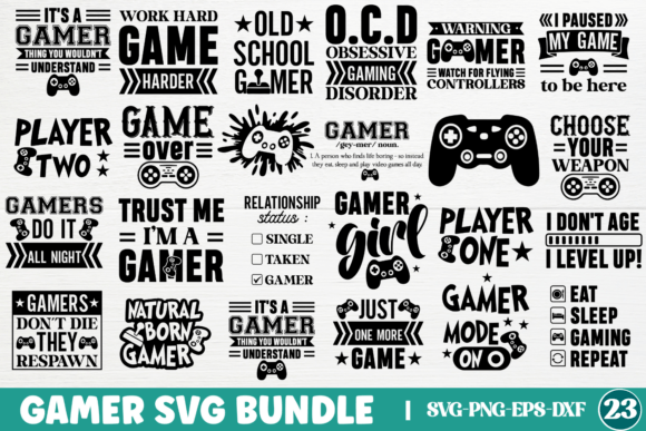 Gamer SVG Bundle: Fun Graphics for Crafts
