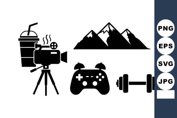 Gaming Fitness Adventure Clipart: Graphics for Crafts