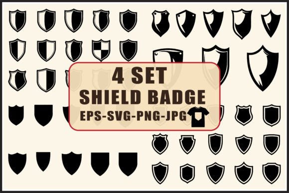 Modern Vintage Shield Badge SVG Bundle for Crafts & Graphics