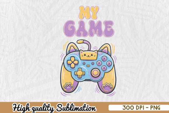 My Game Retro Gaming PNG for Crafts & Graphics