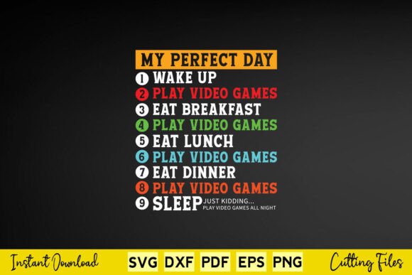 My Perfect Gaming Day: Fun Graphics for Crafts