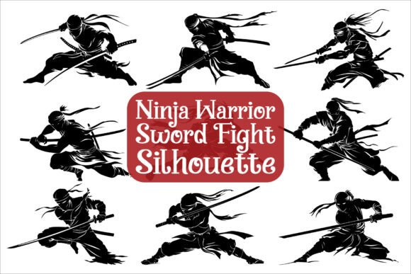 Ninja Warrior Sword Fight Graphics for Crafts