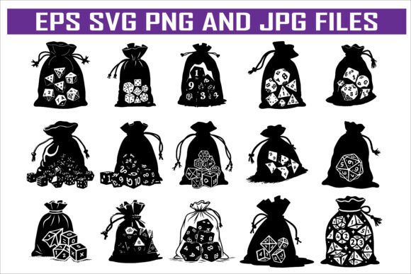 Polyhedral Dice Graphics for Crafts