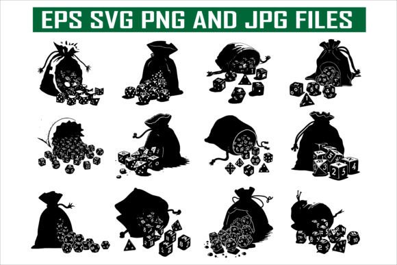 Polyhedral Dice Graphics for Crafts & Design
