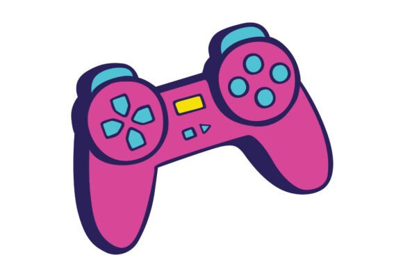 Retro Game Controller Doodle: Graphics for Crafts