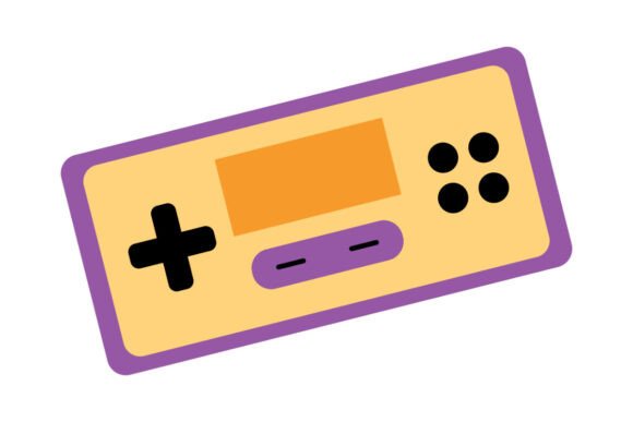 Retro Game Controller Graphics for Crafts