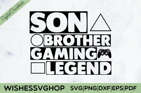 Son Brother Gaming Legend: SVG & Crafts Graphics
