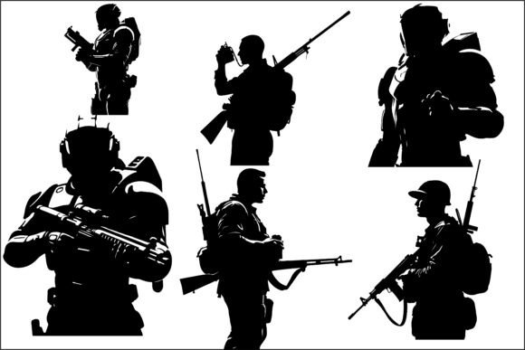 Tactical Soldier Sci-Fi Warrior 13: Bold Graphics for Crafts