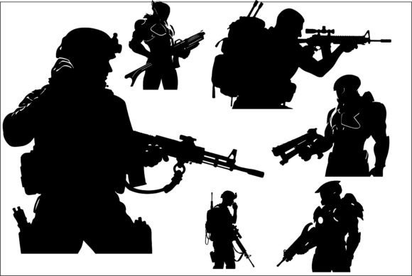 Tactical Soldier Sci-Fi Warrior 3: Graphics for Crafts