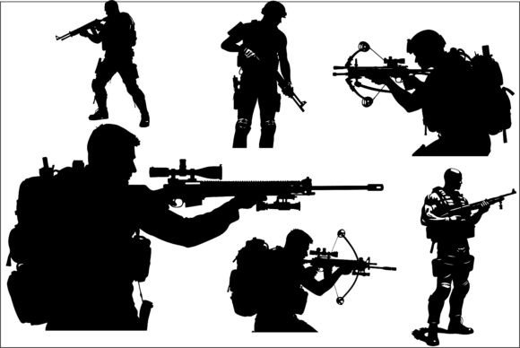 Tactical Soldier Sci-Fi Warrior 4 Graphics for Crafts
