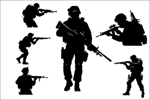 Tactical Soldier Sci-Fi Warrior 8: Graphics for Crafts